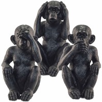 Galettes de chaise Statuettes et figurines Signes Grimalt Figure Mono 3 Unités Negro