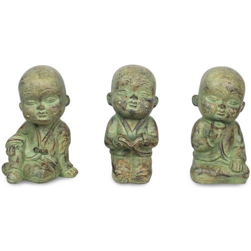 Maison & Déco Statuettes et figurines Signes Grimalt Petit Bouddha Set 3 Unités Kaki