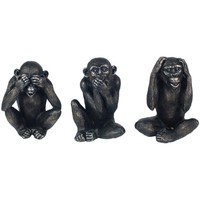 Maison & Déco Statuettes et figurines Signes Grimalt Orangutan Pas Oye-Go-No Speak No Ensemble De 3U Gris