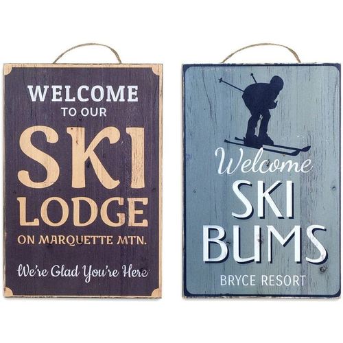 Maison & Déco Statuettes et figurines Signes Grimalt Plaque Murale Ski Set 2 U Multicolore