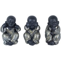 Diam 30 cm Statuettes et figurines Signes Grimalt Bouddha Ne Voit Pas-Parler Set 3U Plateado
