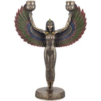Voir toutes les nouveautés Statuettes et figurines Signes Grimalt Candélabre De Déesse Égyptienne Doré