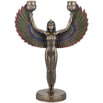 Gagnez 10 euros Statuettes et figurines Signes Grimalt Candélabre De Déesse Égyptienne Doré