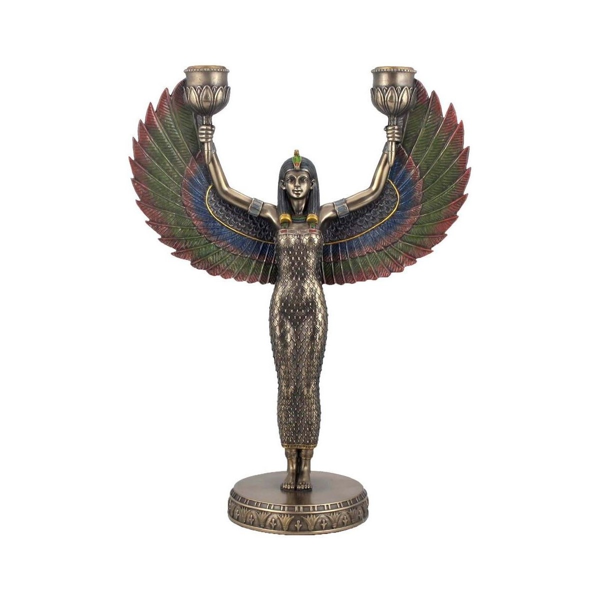 Maison & Déco Statuettes et figurines Signes Grimalt Candélabre De Déesse Égyptienne Doré