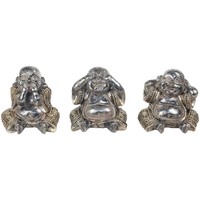 Tête De Bouddha Pendentif Statuettes et figurines Signes Grimalt Ensemble Différent De Bouddha 3 3U Plateado