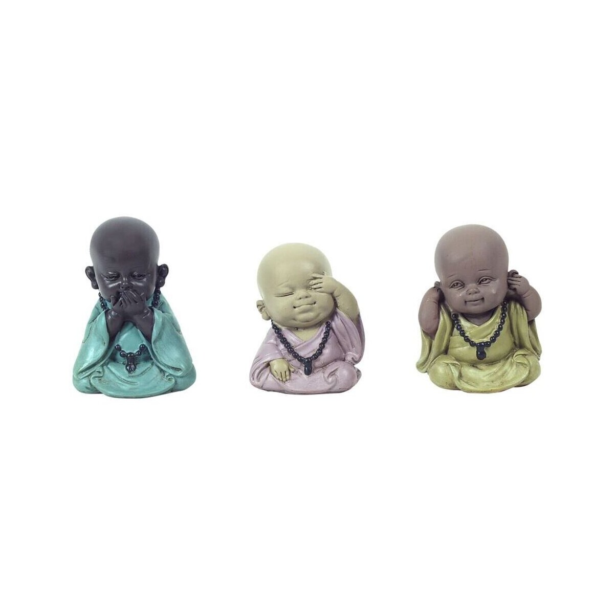 Terres australes françaises Statuettes et figurines Signes Grimalt Bouddha 3 Différent Set 3U Multicolore