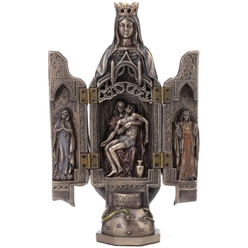 Maison & Déco Statuettes et figurines Signes Grimalt Vierge Avec Miséricorde En Bronze Doré