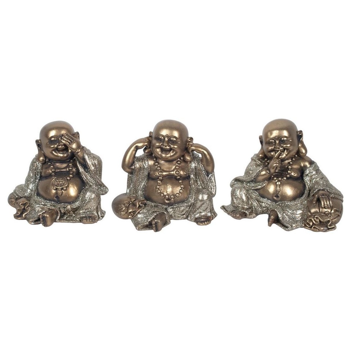 Maison & Déco Statuettes et figurines Signes Grimalt Petits Bouddhas 3U Doré