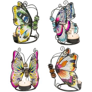 Maison & Déco Bougeoirs / photophores Signes Grimalt Butterfly Set 4 Unités Multicolore
