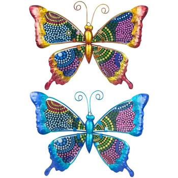 Maison & Déco Statuettes et figurines Signes Grimalt Papillons Set 2 Unités Multicolor