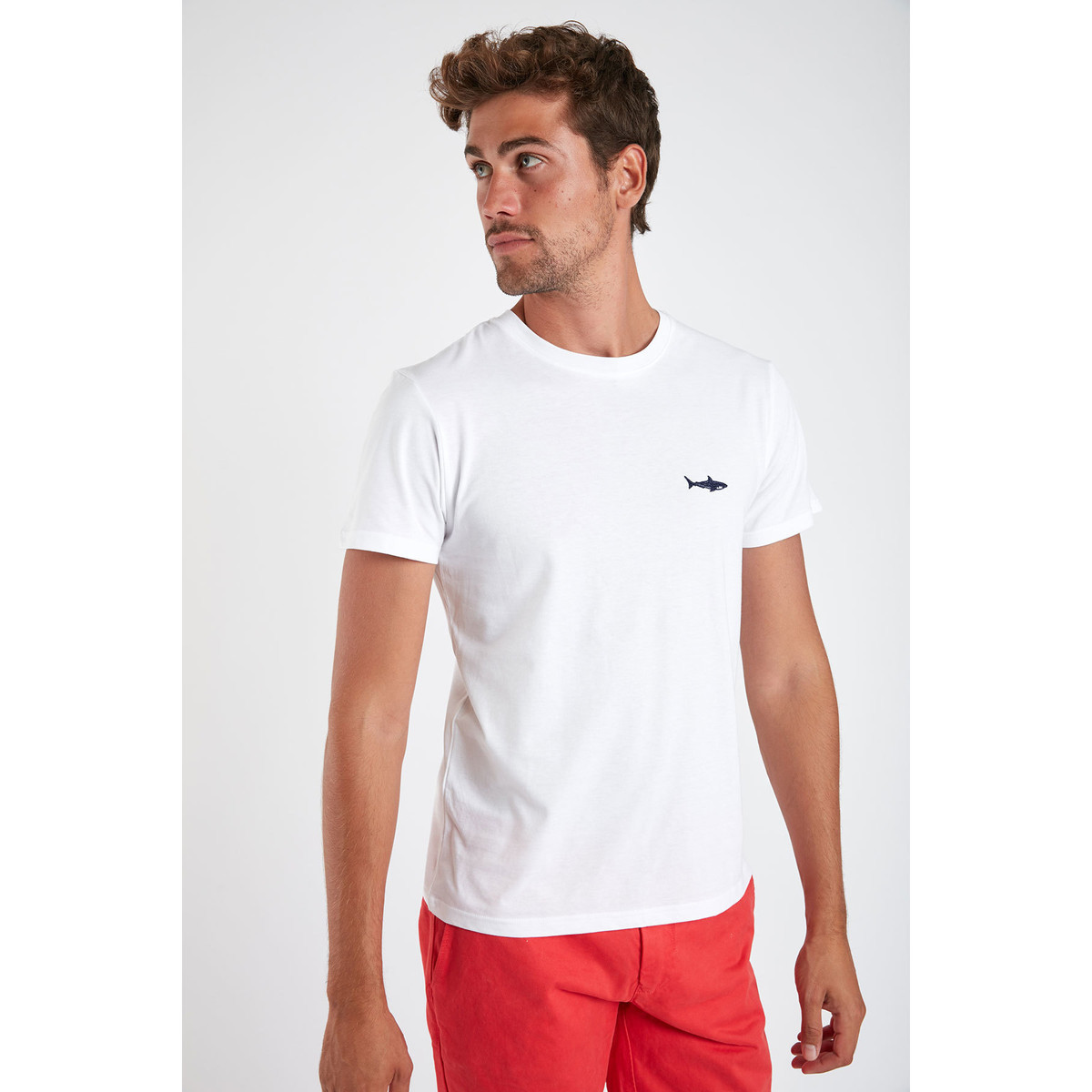 Vêtements Homme T-shirts manches courtes 1789 Cala YANN SHARK Blanc