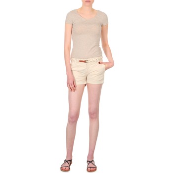 Vêtements Femme Shorts / Bermudas drawstring-waist drop-crotch shorts Grau MACQUARIE Beige
