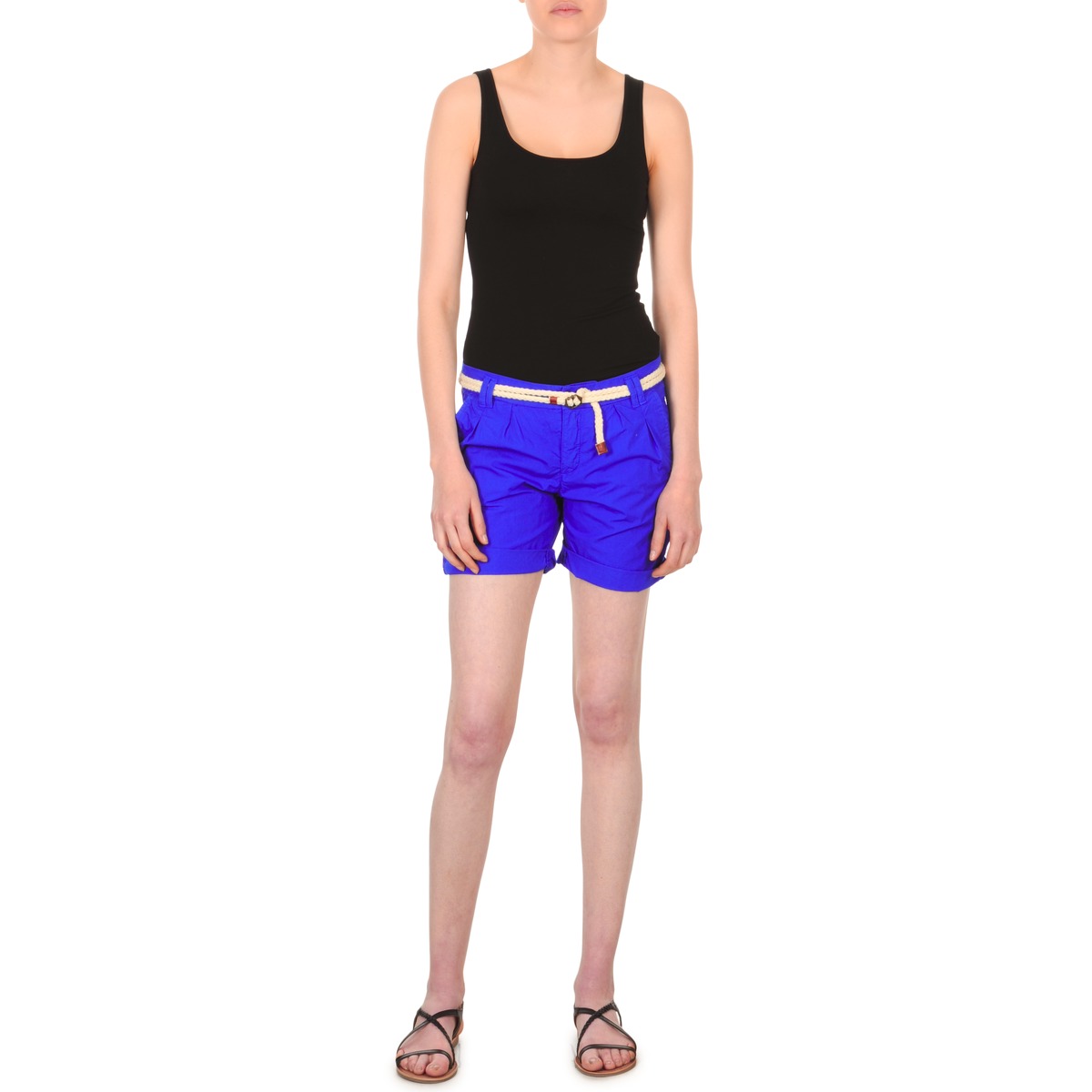 Vêtements Femme Shorts / Bermudas ami paris front pleat wide leg trousers item CALOUNDRA Bleu