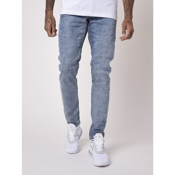 Vêtements Homme Jeans slim Alexander McQueen ruffle-detail T-shirt dress Jean TP21018 Bleu