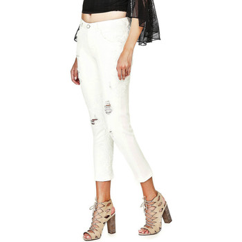 Vêtements Femme Jeans slim Belt Guess Jeans Femme Confort Broderies Blanc Blanc