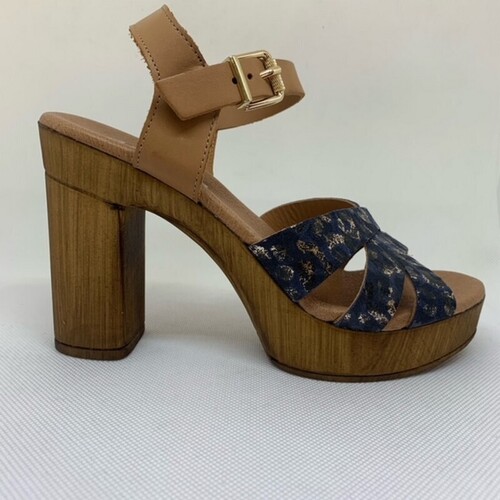 Myma 4651 SANDALE TALON BOIS E Bleu - Chaussures Sandale Femme 109,00 €