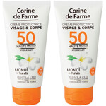Lot de 2 - Crèmes protectrice visage & corps SPF50