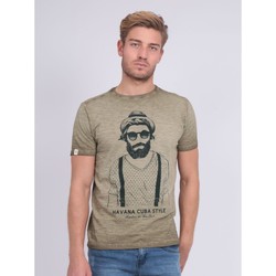 Vêtements Homme T-shirts manches courtes Ritchie T-shirt col rond pur coton NALTOX Kaki clair