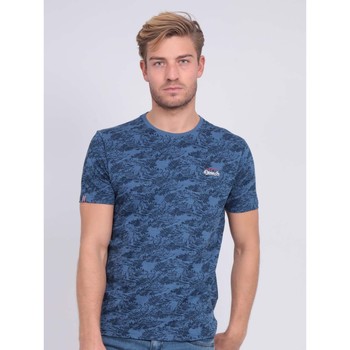 Vêtements T-shirts & Polos Ritchie T-shirt col rond pur coton motifs NOMERIC Bleu