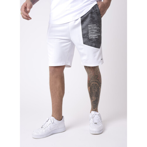 Vêtements Homme striped Shorts / Bermudas Project X Paris Short 2140148 Blanc