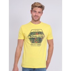 Vêtements Homme T-shirts manches courtes Ritchie T-shirt col rond pur coton NIBOU Jaune