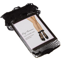 Sous-vêtements Femme Collants & bas Leg Avenue Bas socquettes - Nylon - Galaxy net ruffle anklet Noir