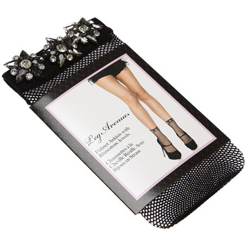 Sous-vêtements Femme Collants & bas Leg Avenue Bas socquettes - Nylon - Anklets with rhinestone accent Noir