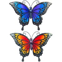 La vie en bleu Figure Owl 2 Unités Signes Grimalt Papillon Set 2U Multicolore