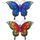 Mesures: 1 cm x 30,5 cm x 22 cm Matériau: Métal et verre Net Poids: 295 GRS Statuettes et figurines Signes Grimalt Papillon Set 2U Multicolore