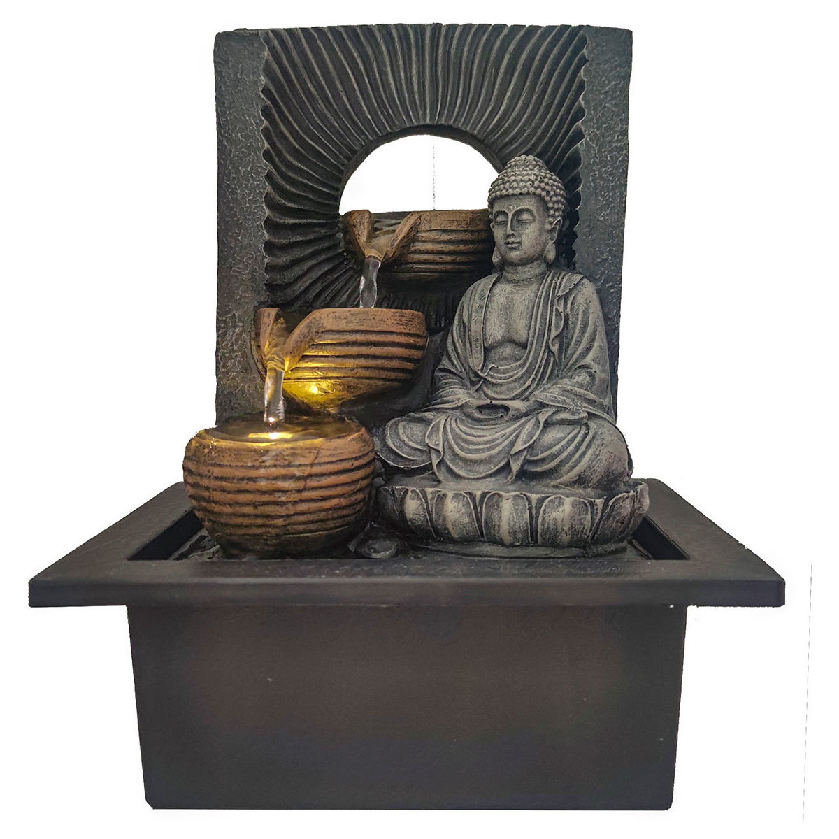 Maison & Déco Statuettes et figurines Signes Grimalt Source De Bouddha Gris