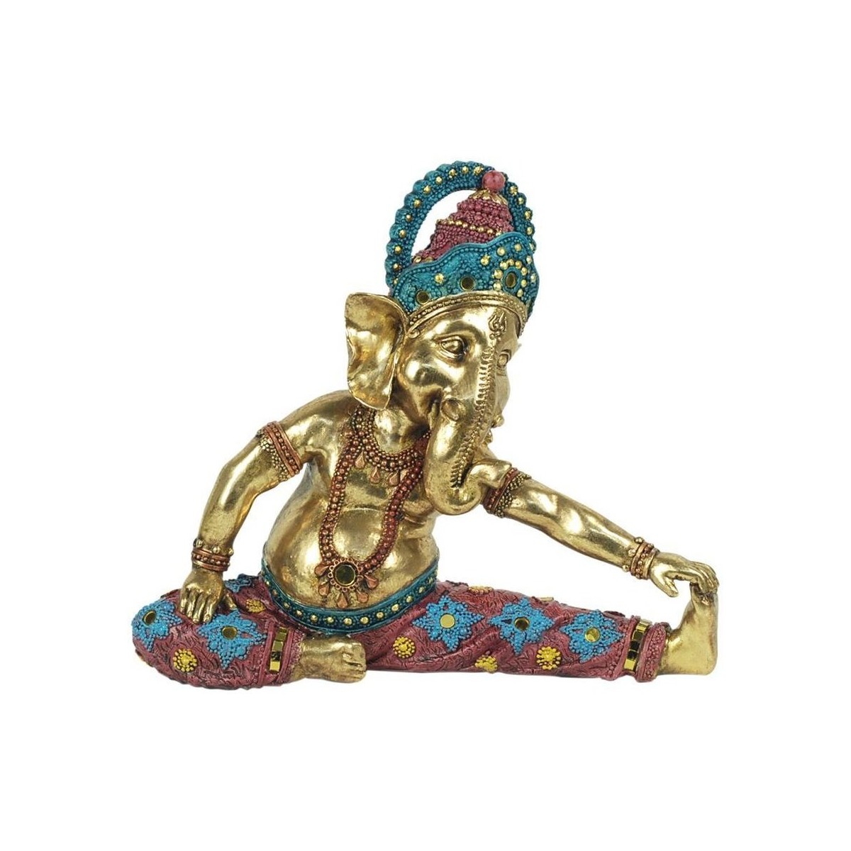 Maison & Déco Statuettes et figurines Signes Grimalt Figure Ganesha Yoga Doré