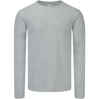 Vêtements Homme T-shirts manches longues Fruit Of The Loom SS433 Gris