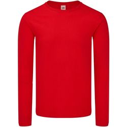 Vêtements Homme T-shirts wearing manches longues Fruit Of The Loom SS433 Rouge