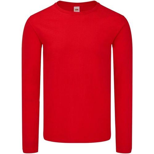Vêtements Homme T-shirts manches longues Coton Du Mondem SS433 Rouge