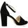 Chaussures Femme Lustres / suspensions et plafonniers Nu pieds cuir velours Noir