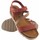 Chaussures Femme Multisport Interbios Sandale femme INTER BIOS 5655 taupe Rouge
