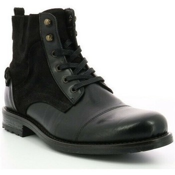 Chaussures Homme Boots Hush puppies Bottines  Gab cuir Noir