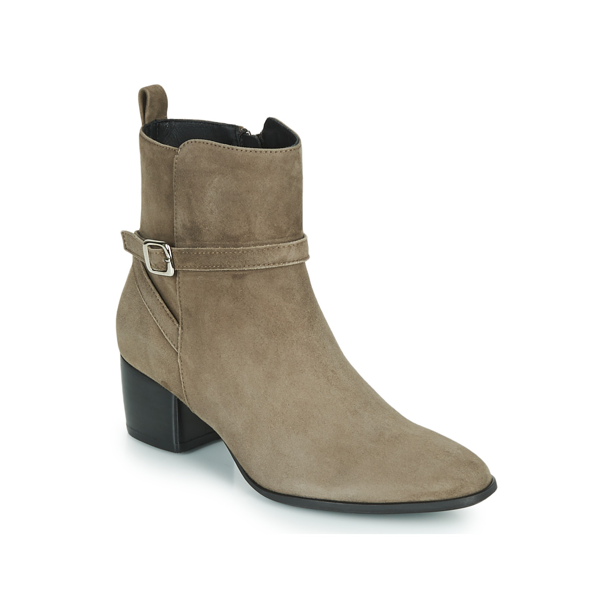 Chaussures Femme Boots JB Martin AUDE CROUTE VELOURS TAUPE