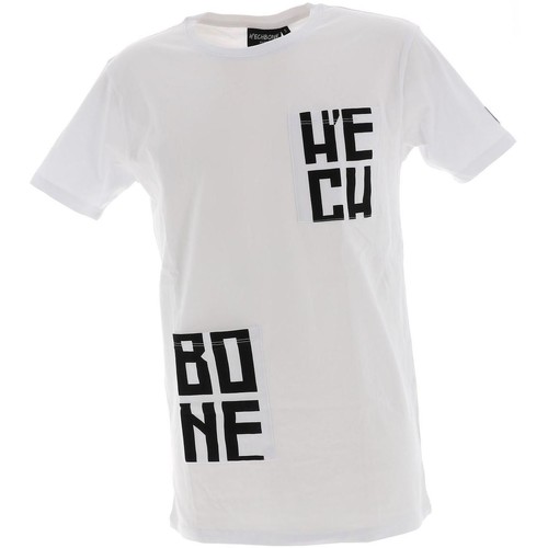 Vêtements Homme T-shirts manches courtes H Echbone H e ch    teeshirt h blanc Blanc