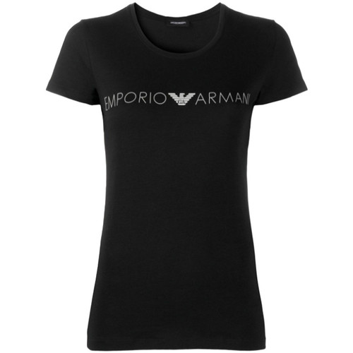 Vêtements Femme T-shirts manches courtes Emporio Armani Classic logo Noir
