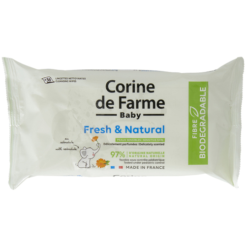 Beauté Soins corps & bain Corine De Farme Lingettes change Fresh & Natural fibres d'origine Autres