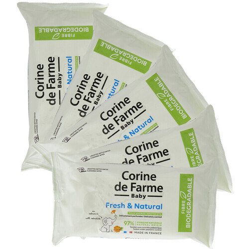 Beauté Dream in Green Corine De Farme Lot de 5 - Lingettes change Fresh & Natural x56 Autres