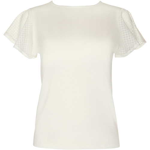 Vêtements Femme Tunique De Plage Santorini Lisca T-shirt manches courtes Limitless  Cheek Blanc