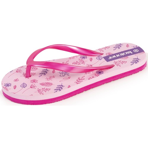 Chaussures Fille Tongs Isotoner Tongs fleurs Rose