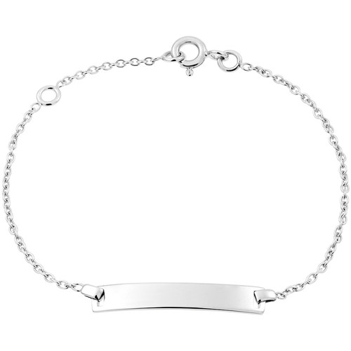 Bracelet En Acier Et Perle De Enfant Bracelets Cleor Bracelet en or 375/1000 Blanc