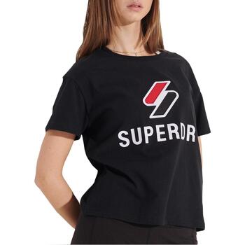 Vêtements Femme T-shirts & Polos Superdry  Noir