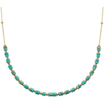 collier brillaxis  collier  turquoise plaqué or 