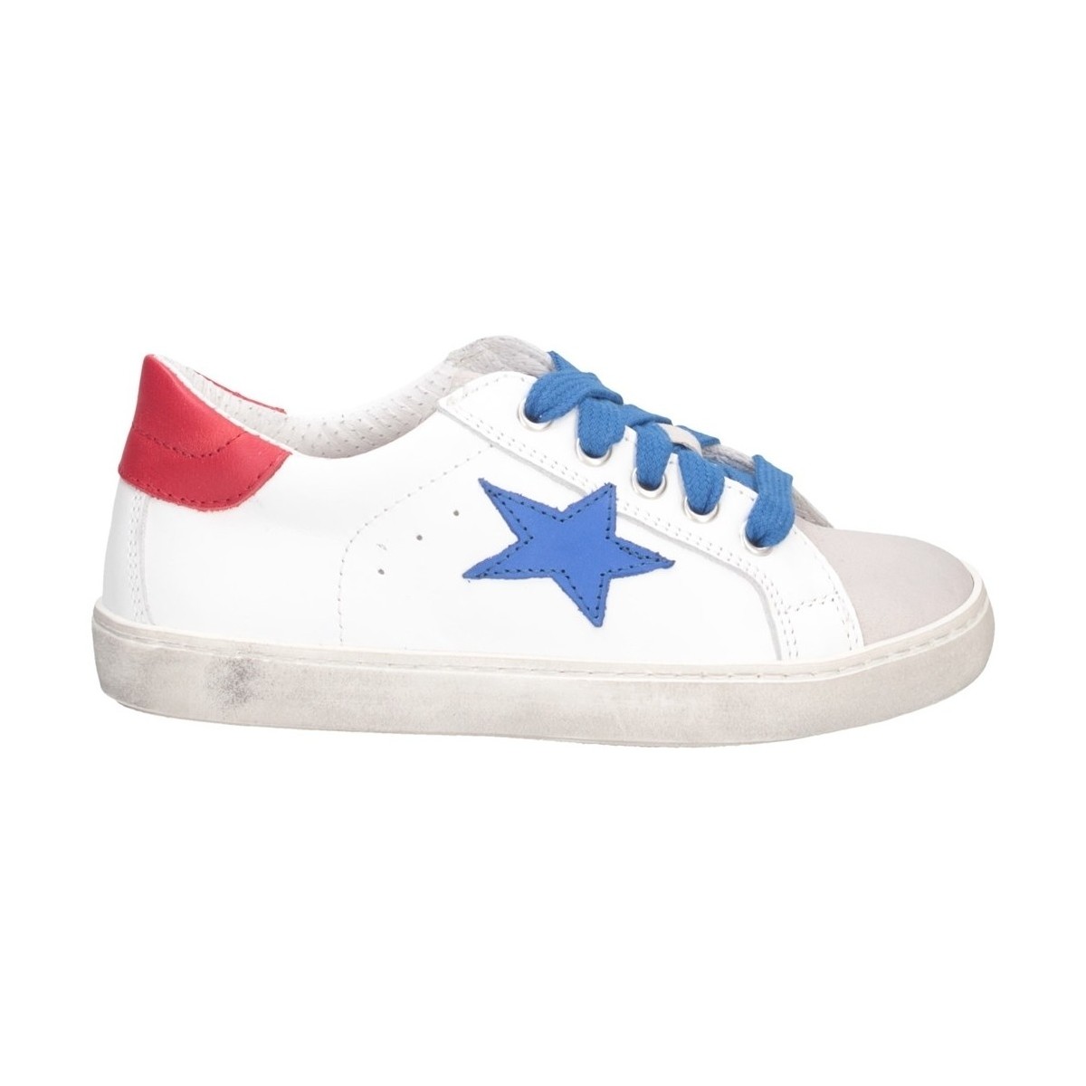 Chaussures Fille Baskets basses Dianetti Made In Italy I9869 Basket Enfant BLANC ROUGE Multicolore