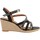 Chaussures Femme Sandales et Nu-pieds The Divine Factory Sandale Compensée QL4354 Noir
