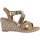 Chaussures Femme Sandales et Nu-pieds The Divine Factory Sandale Compensée QL4353 Beige